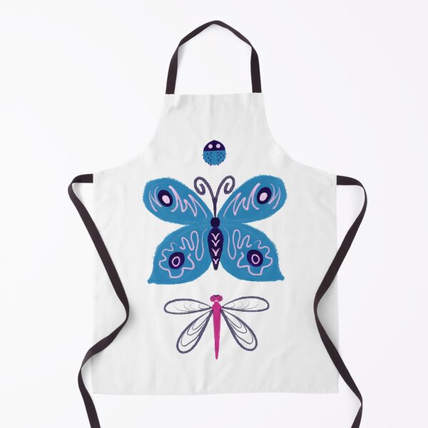 Item preview, Butterfly Ladybug Dragonfly Pattern Design Blue Purple Pink designed and sold by kerimeart.