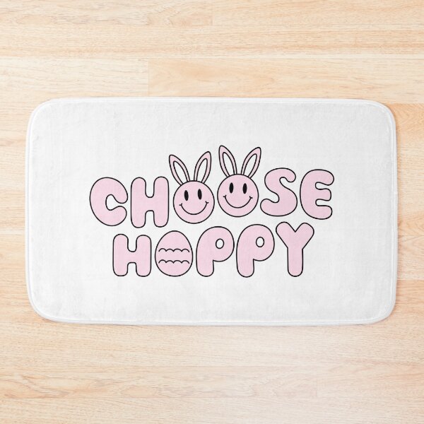 Item preview, Choose hoppy, Happy Easter day, Smiley face (black-pink) designed and sold by narinari32.