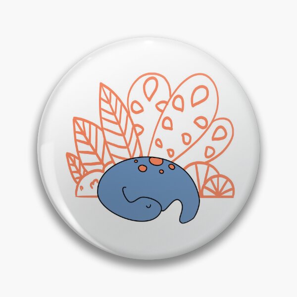 Item preview, Blue and orange dinosaur with orange background designed and sold by SerenaVisualArt.