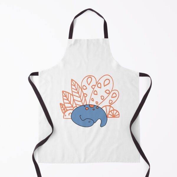 Item preview, Blue and orange dinosaur with orange background designed and sold by SerenaVisualArt.
