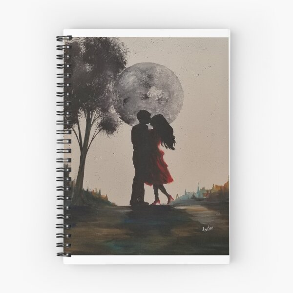 Aperçu de l'œuvre Les amoureux sous la lune créée et vendue par JJ Burton.