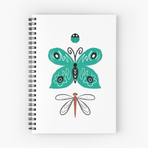 Item preview, Butterfly Ladybug Dragonfly Pattern Design Green Orange designed and sold by kerimeart.