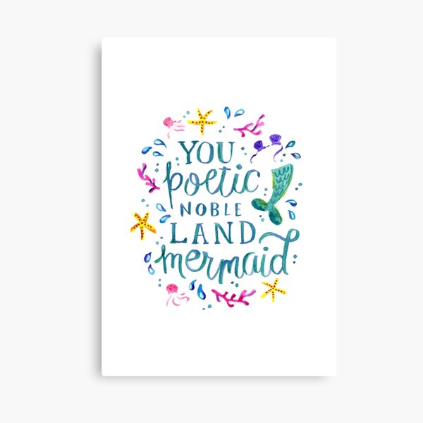You poetic noble land mermaid. Canvas Print