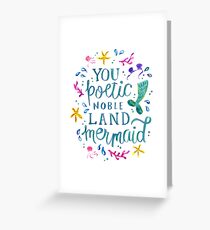 Du poetische edle Landmeerjungfrau. Grußkarte