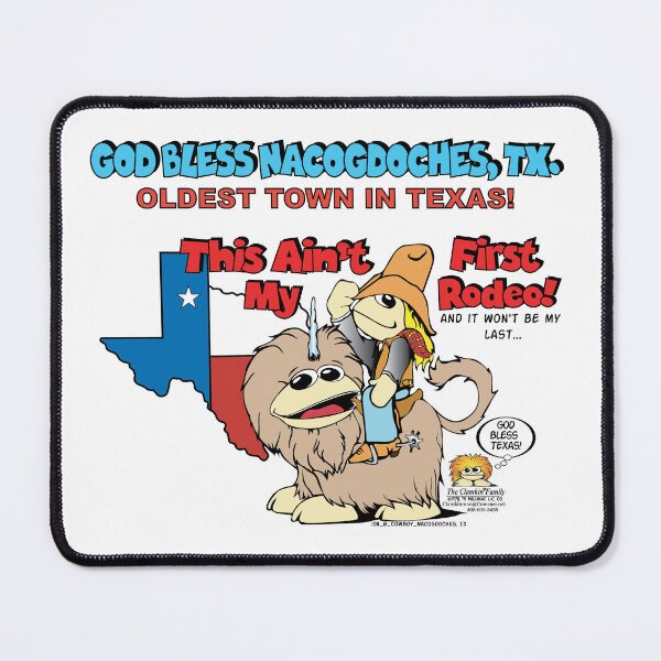 Item preview, Cowboy Clamkin Cartoon - God Bless Nacogdoches, Texas.  designed and sold by Bruce Ingrassia.