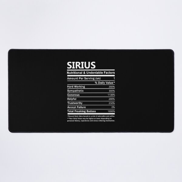 Item preview, Sirius Name T Shirt - Sirius Nutritional And Undeniable Factors Gift Item Tee designed and sold by lanawalton.