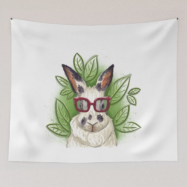 Item preview, Bunny with Glasses in Nature designed and sold by Anonymous Badger.
