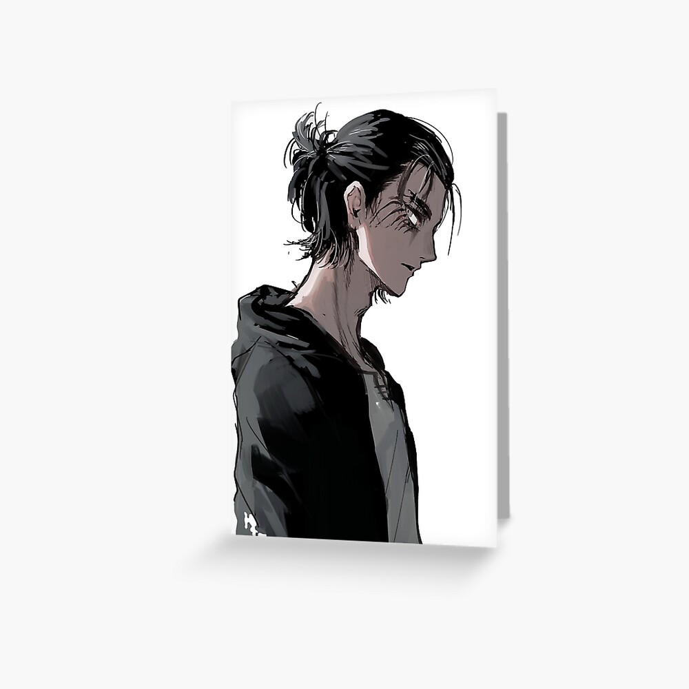 "Anime Eren yeager logo design" Greeting Card by tayyaba06 Redbubble