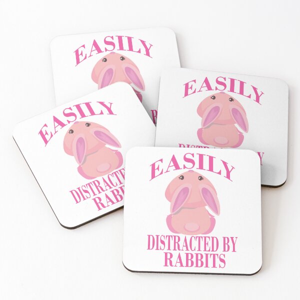Item preview, Easily Distracted By Rabbits Funny Distraction Cute Bunny  designed and sold by FastHub.