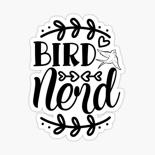 “Bird Nerd” Sticker by mlemoignan | Redbubble