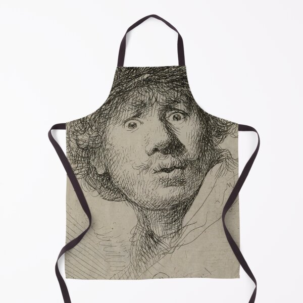 Item preview, Self-portrait with beret, wide-eyed by Rembrandt van Rijn designed and sold by AestheticsXarts.