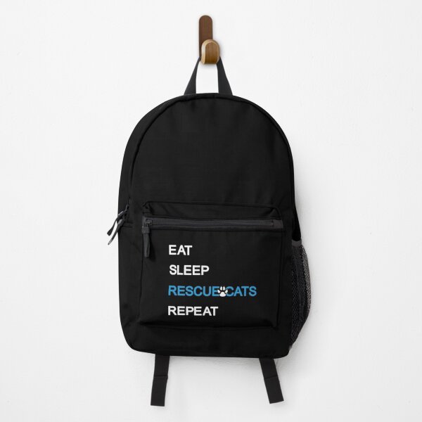 Item preview, Blue Eat Sleep Rescue Cats Repeat Design designed and sold by beccaveedesigns.