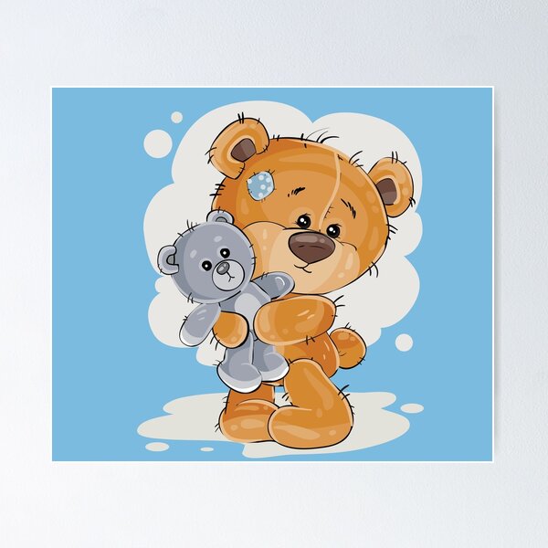 Cute Milk Mocha Bear Dream Lovers Love Hugs Kisses Valentine Poster