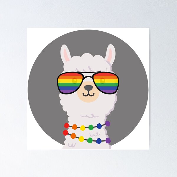 Item preview, LGBTQ GAY PRIDE LLAMA designed and sold by Terevela.