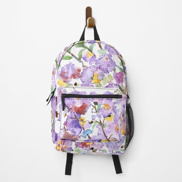 Item preview, hand painted purple crape myrtle watercolor flowers designed and sold by ColorandColor.