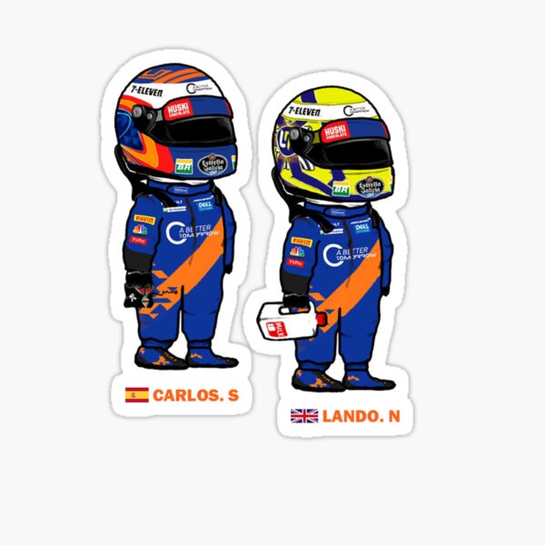 "Lando Norrisi x Carlos Sainz " Sticker by JoCo18 Redbubble