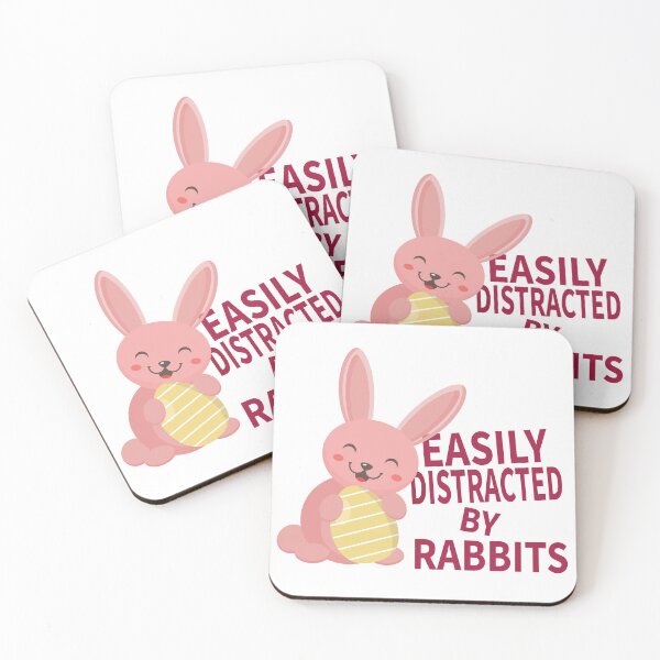 Item preview, Easily Distracted By Rabbits Funny Distraction Cute Bunny  designed and sold by FastHub.