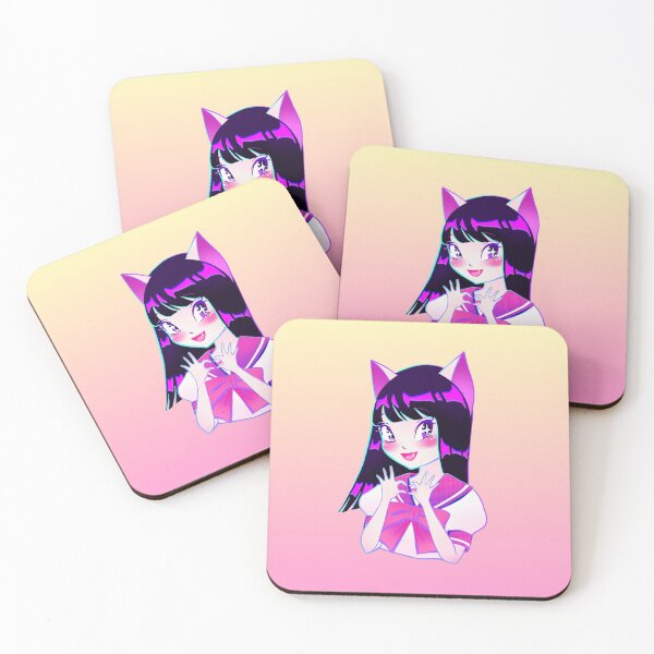 Item preview, Anime nods lofi/vaporwave cute meow cat girl  designed and sold by Pinxit-ince.