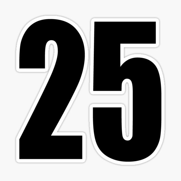 25 number number football Sticker by GeogDesigns