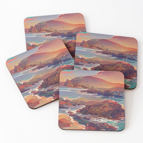 Item preview, Painting of Coastline designed and sold by CattlettArt.