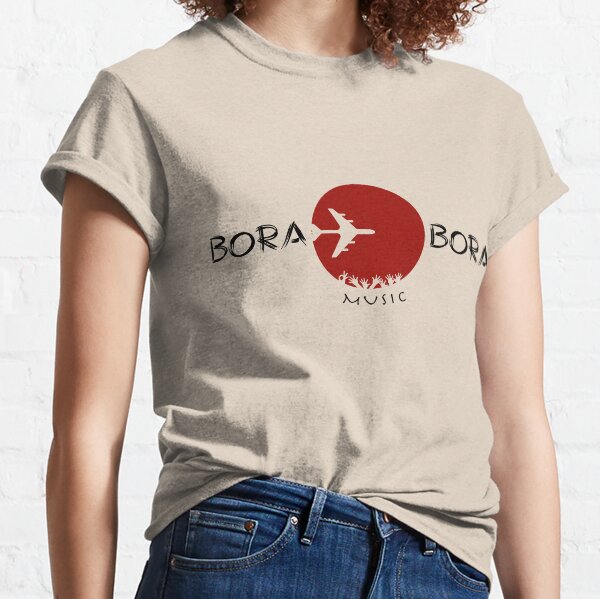 Bora Bora Music logo wide (official) (Black writing) Classic T-Shirt