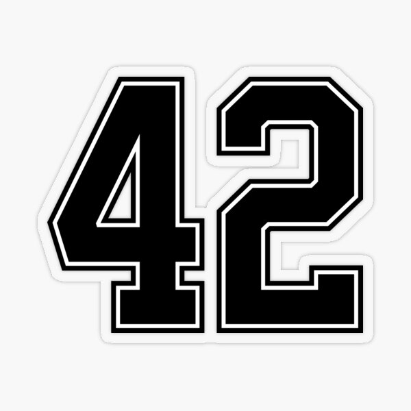 Number 42 Forty Two Baseball Lucky Favorite Jersey SVG PNG Files