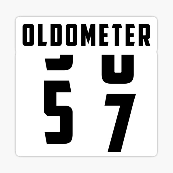 Number 57 White Black Stickers, Magnet