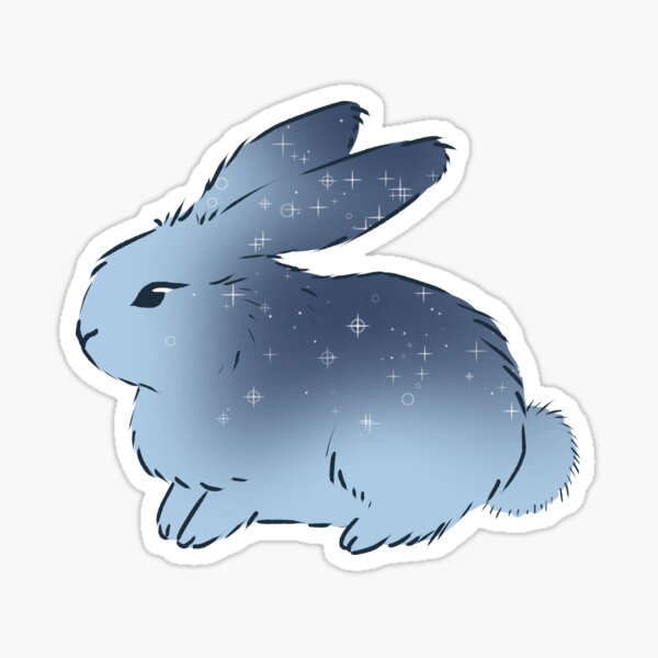 Item preview, Sitting starry blue bunny designed and sold by TheElkWillow.