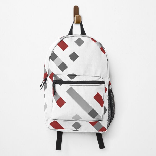 Item preview, diagonal square seamless pattern background with red black gray colors designed and sold by Ferit Kurt.