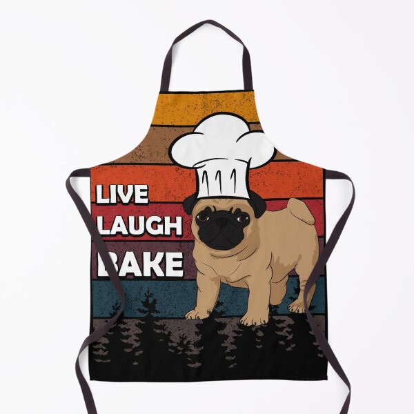 Item preview, Live, laugh  bake, funny artistic distressed retro sunset dog design designed and sold by SamRVstore.