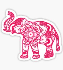 Mandala Elephant Pink Sticker