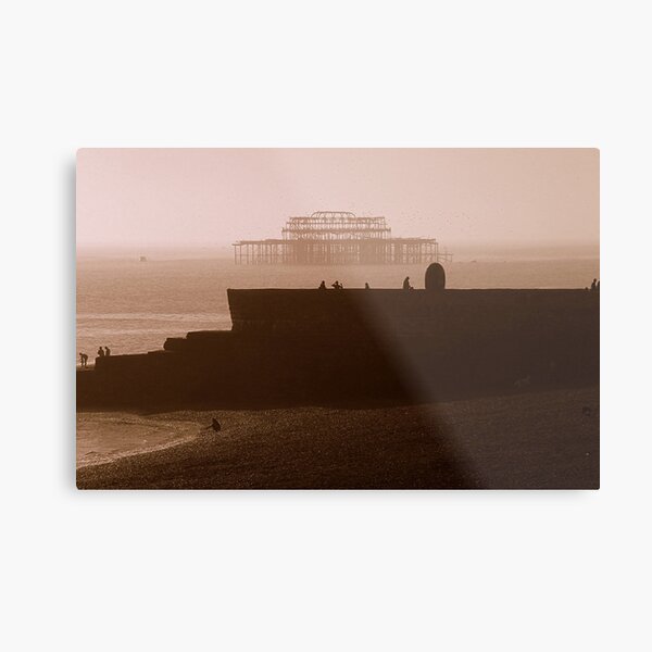 Towards West Pier Metal Print