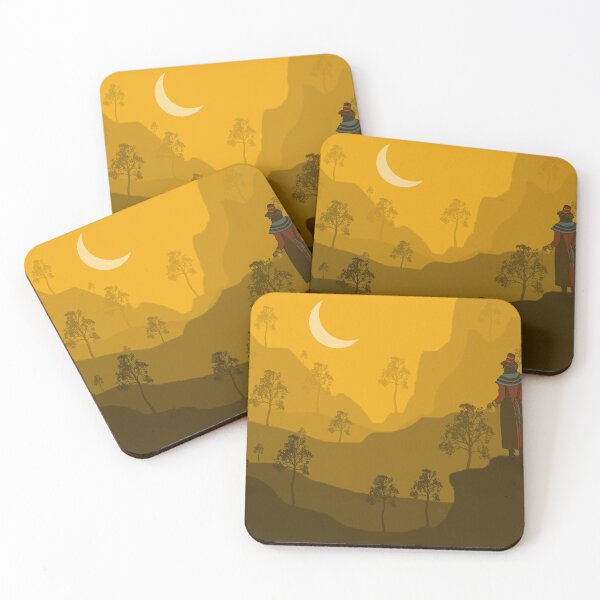 Item preview, Man waits for the moon to shine through the mountains designed and sold by Bigrow.