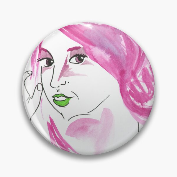 Artikelvorschau, Mädchen mit einer unordentlichen Brötchen-Rosa-Palette entworfen und verkauft von Niina Niskanen.