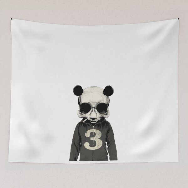 Item preview, Panda Skull in a Hoodie designed and sold by Alcino Major.