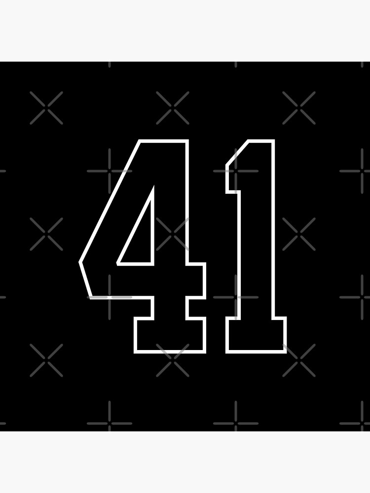Black Number 41 lucky sports jersey forty one
