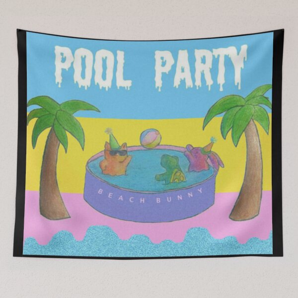 Item preview, Beach Bunny Pool Party cover sticker  designed and sold by Nics-designs.
