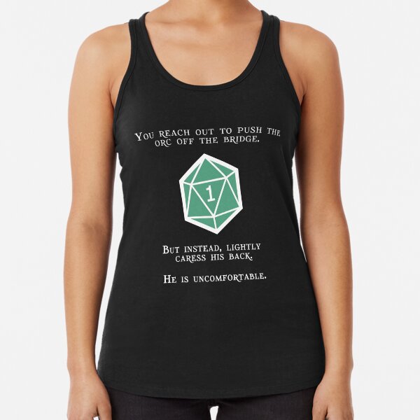 Natural 1 - Orc (White) Racerback Tank Top