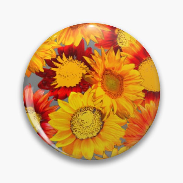 Item preview,  ASSORTED COLORFULL SUNFLOWERS ABSTRACT GREY ART  designed and sold by sharlesart.
