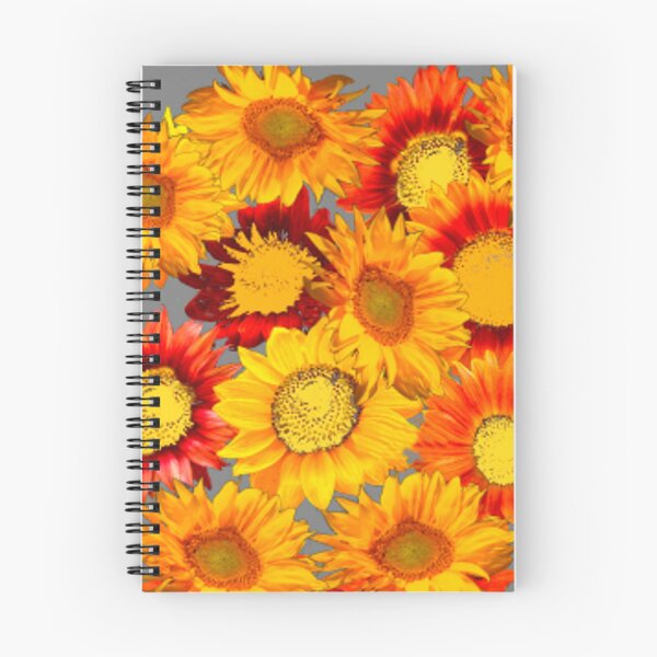 Item preview,  ASSORTED COLORFULL SUNFLOWERS ABSTRACT GREY ART  designed and sold by sharlesart.