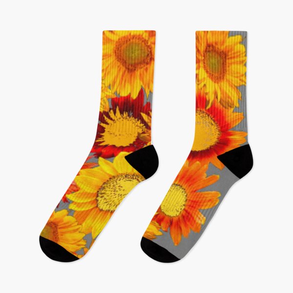 Item preview,  ASSORTED COLORFULL SUNFLOWERS ABSTRACT GREY ART  designed and sold by sharlesart.