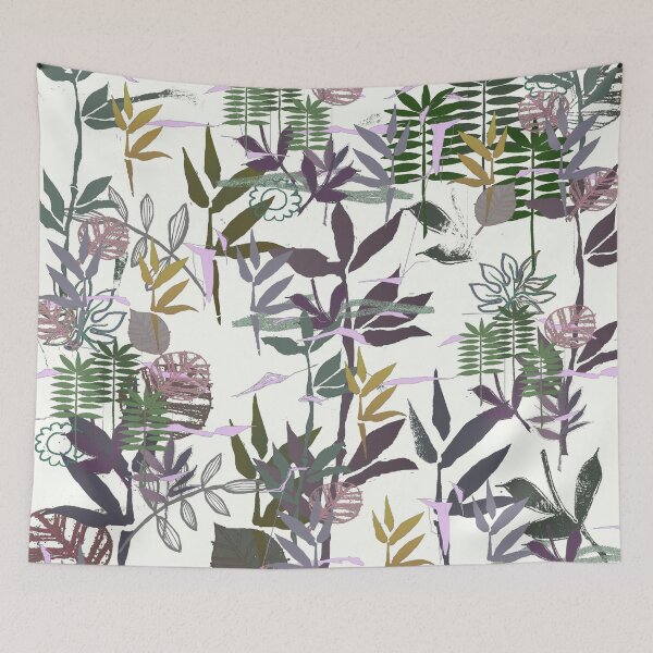 Item preview, FOLIAGE MELANGE WHITE designed and sold by KINGTOUCAN.
