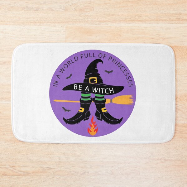 Item preview, In a world full of princesses, be a witch! purple circle with black witch's boots designed and sold by infinitygrafix.
