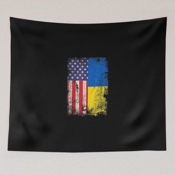 Item preview, Ukrainian American Flag Ukraine USA Roots designed and sold by KimbempeCB.