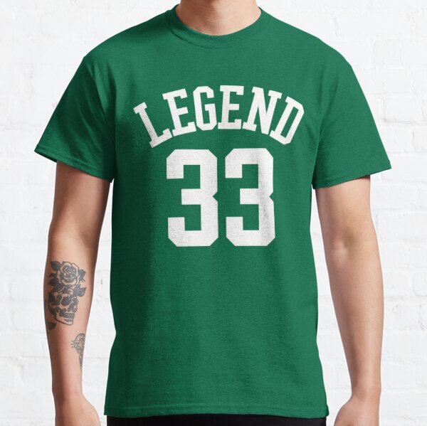 Retro Larry 'Legend' Bird Jersey T-Shirt graphics t shirt Oversized t-shirt  workout shirts for men