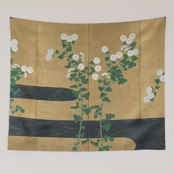 Item preview, Chrysanthemums by a Stream designed and sold by japanese-ukiyoe.