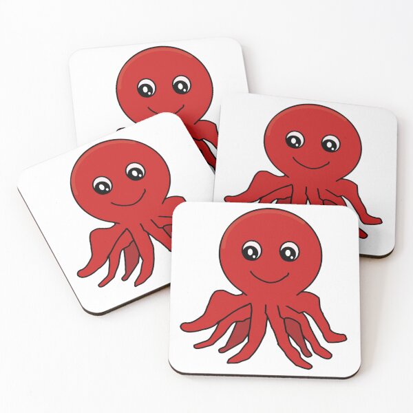 Item preview, Red Smiling Octopus designed and sold by MooresDesigns.