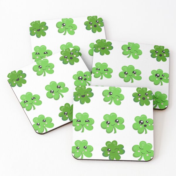 Item preview, St. Patrick's Day Kawaii Shamrocks. designed and sold by MonkeyBizness.