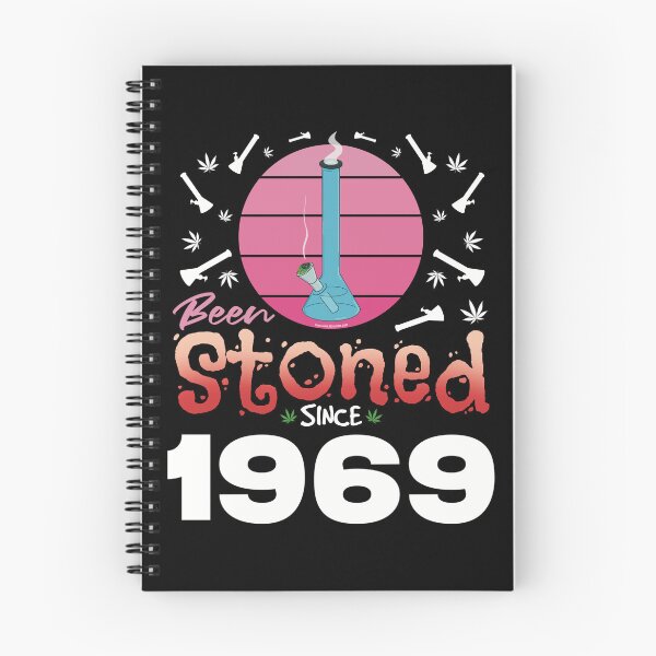 Item preview, Been stoned since 1969 (Pink retro vintage sunset with bong) designed and sold by YomeHayin.