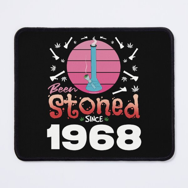 Item preview, Been stoned since 1968 (Pink retro vintage sunset with bong) designed and sold by YomeHayin.